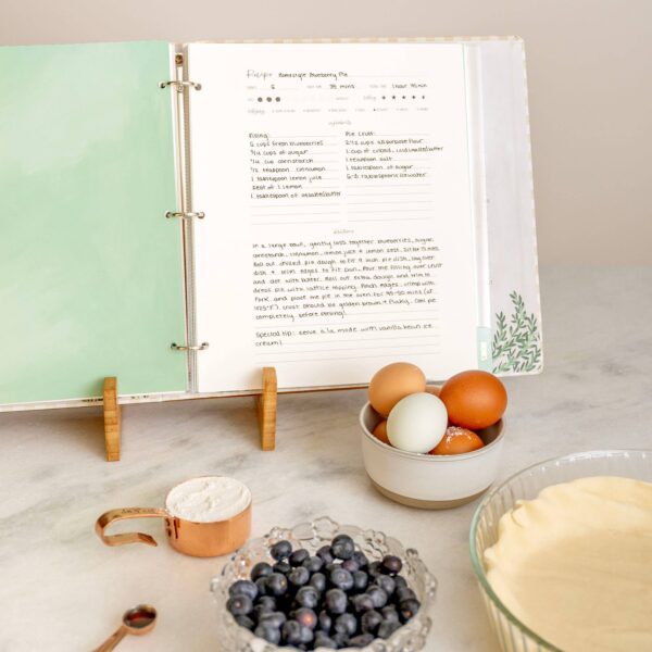 Beige Gingham Large Recipe Binder - Image 9