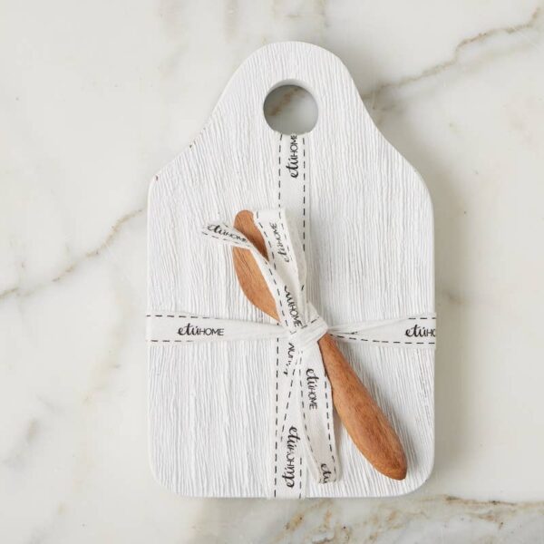 Dutch Cheese Board with Spreader White - Image 9