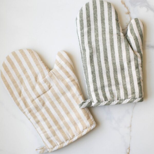 Stripe Oven Mitt: Beige - Image 2