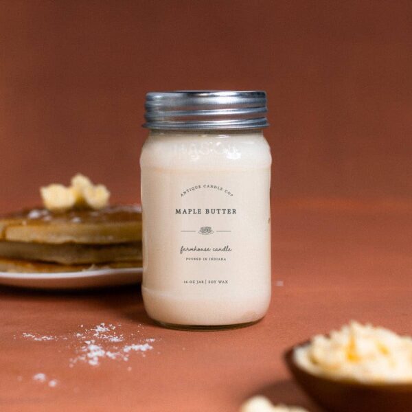 Maple Butter -Mason Jar Candle - Image 3