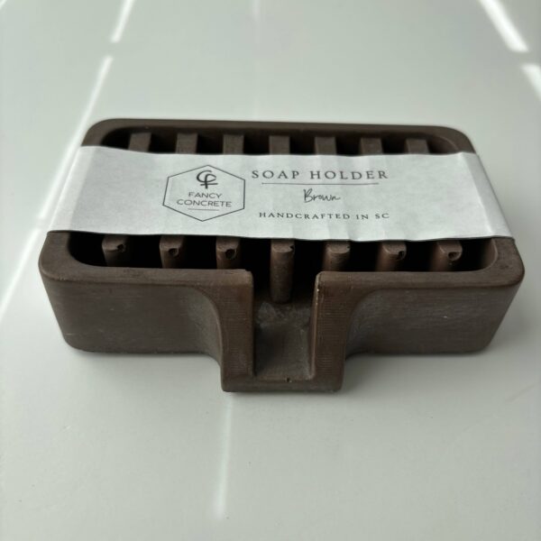 Soap Holder | Concrete Soap Dish: White Black & Silver Marble - Image 6