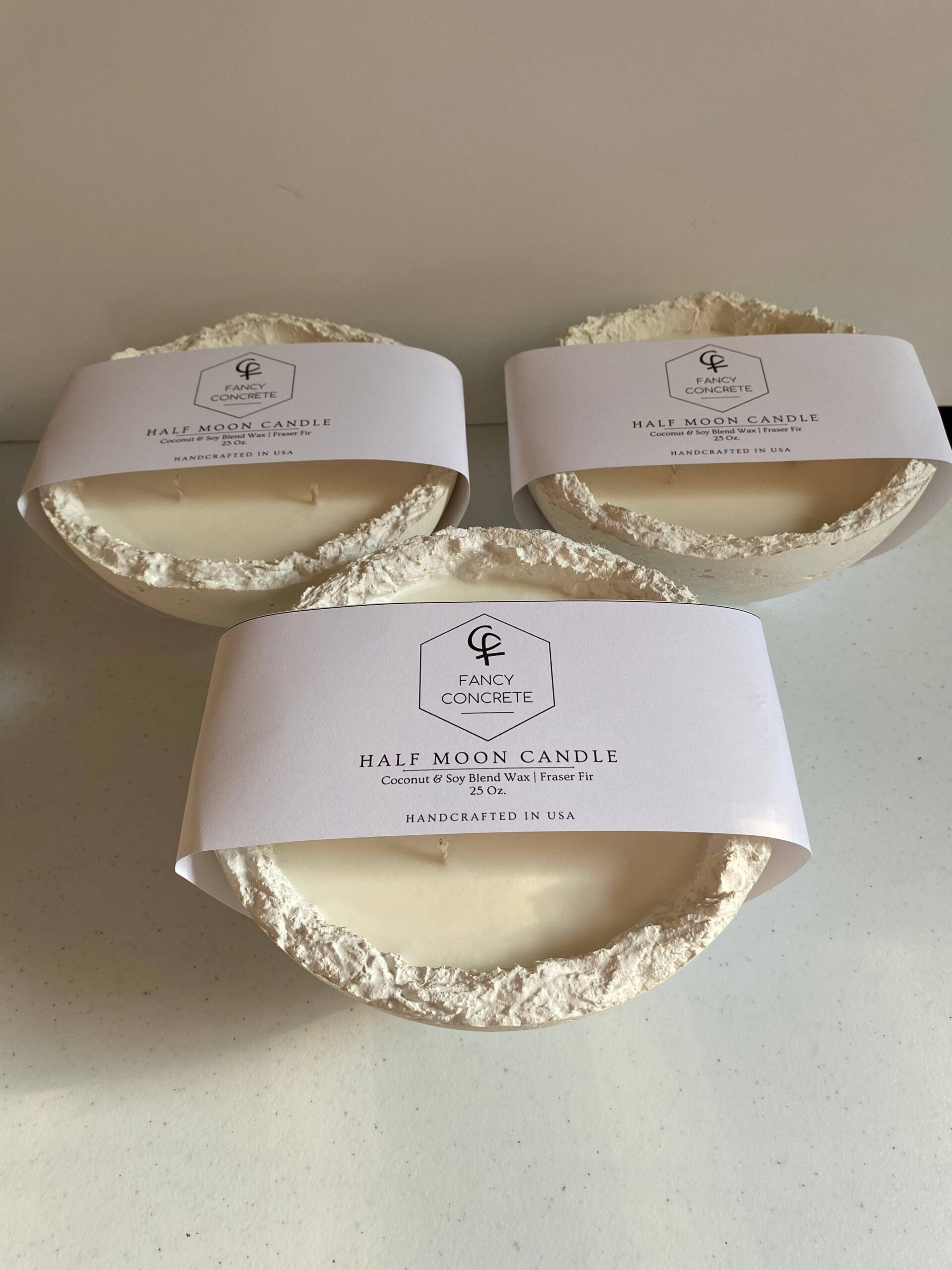 Half Moon Candle | Bowl Candle: White, Velvet Vanilla