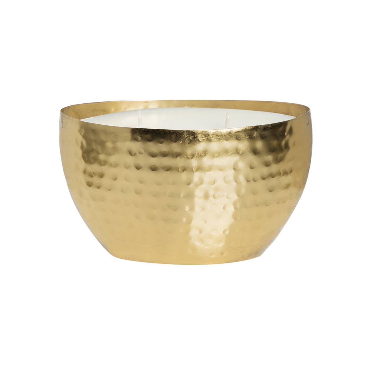 Mistletoe Holly Gold OVAL Brass Bowl 18oz Candle