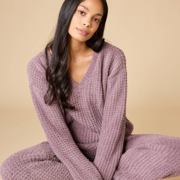 Marshmallow Waffle V-Neck Lounge: Coco, XL - Image 13