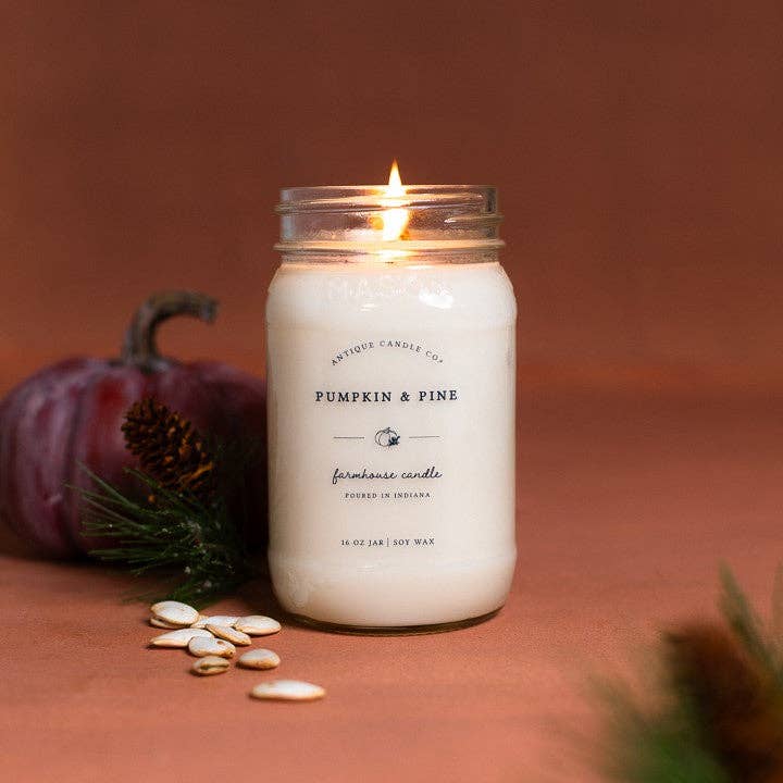 Pumpkin & Pine - Mason Jar Candle