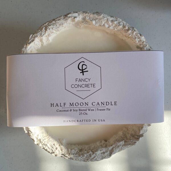 Half Moon Candle | Bowl Candle: White, Velvet Vanilla - Image 2