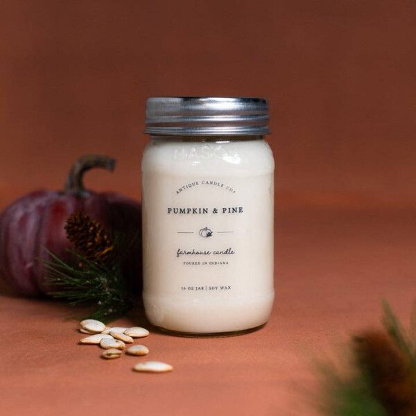 Pumpkin & Pine - Mason Jar Candle - Image 2