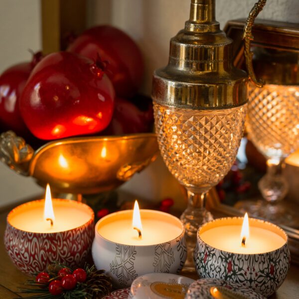 Holiday Trio Set of three 4 oz Candle Travel Tins - Image 3