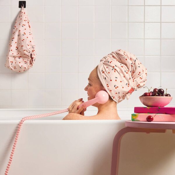 XL Hair Towel Wrap - Cherry Print - Image 4