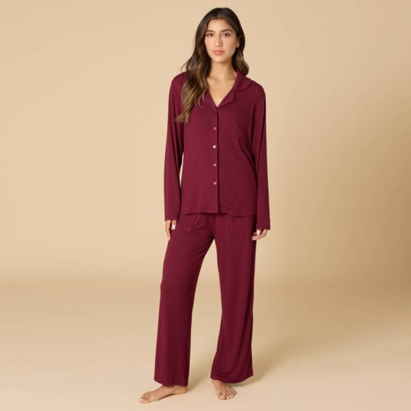 Sleep Soft Slim Notch Collar PJ Set: Cherry Cola, M - Image 8
