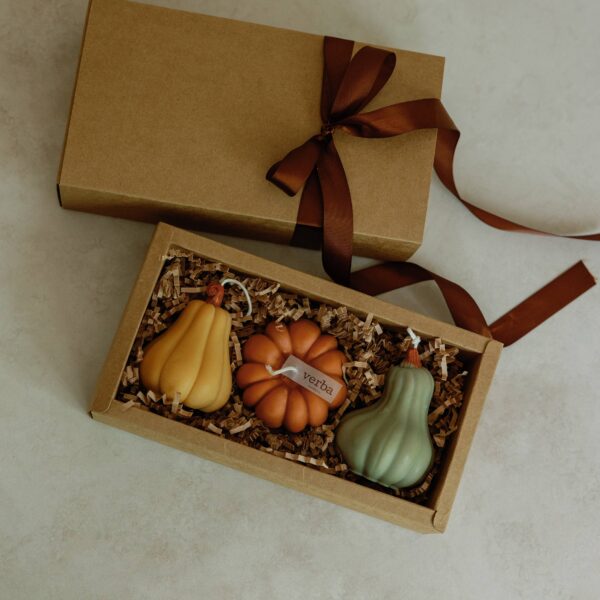 Pumpkin candle Gift box, Apples and Maple Bourbon
