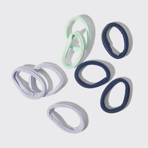 Recycled Seamless Hair Elastics 8pc Set- Garden Bouquet - Image 2