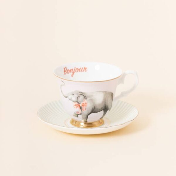 Yvonne Ellen Elephant Teacup & Saucer