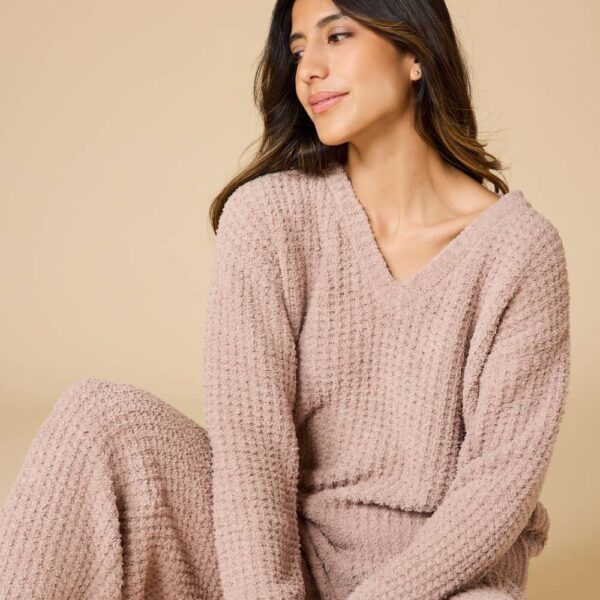 Marshmallow Waffle V-Neck Lounge: Coco, XL - Image 11