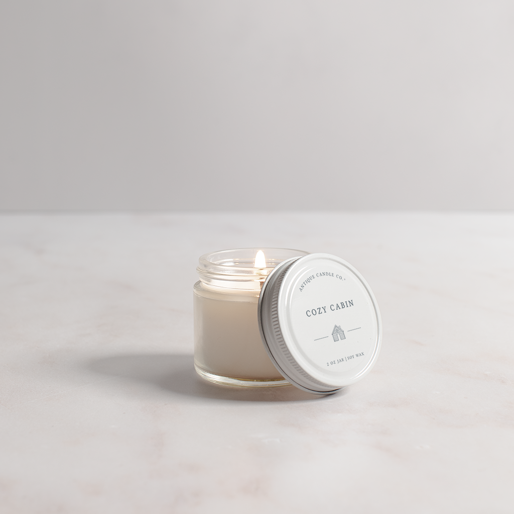 Cozy Cabin -Mason Jar Candle: 2 oz