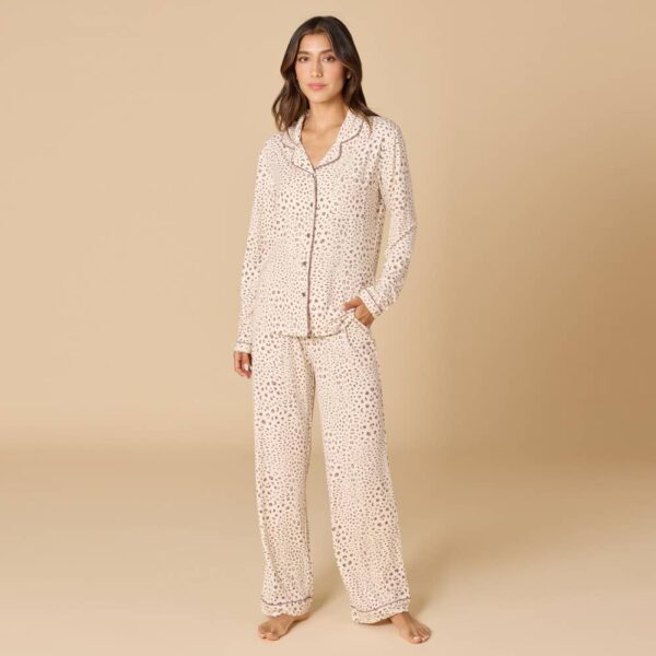 Sleep Soft Slim Notch Collar PJ Set: Cherry Cola, M - Image 7
