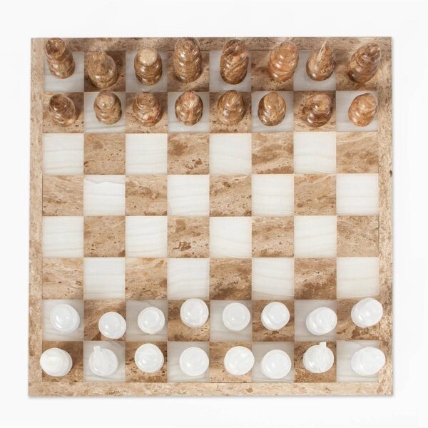 Onyx And Marble Chess Set (13.5 Inch) - Image 2