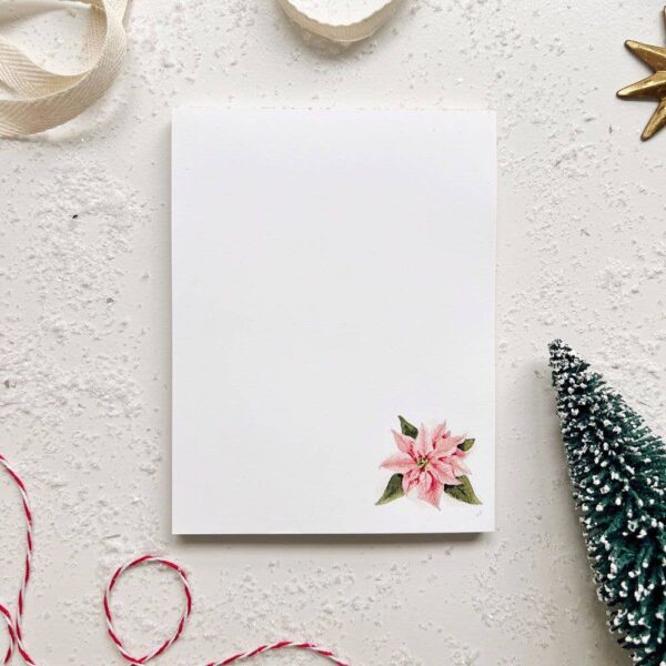 Christmas notepad: Poinsettia - Image 5