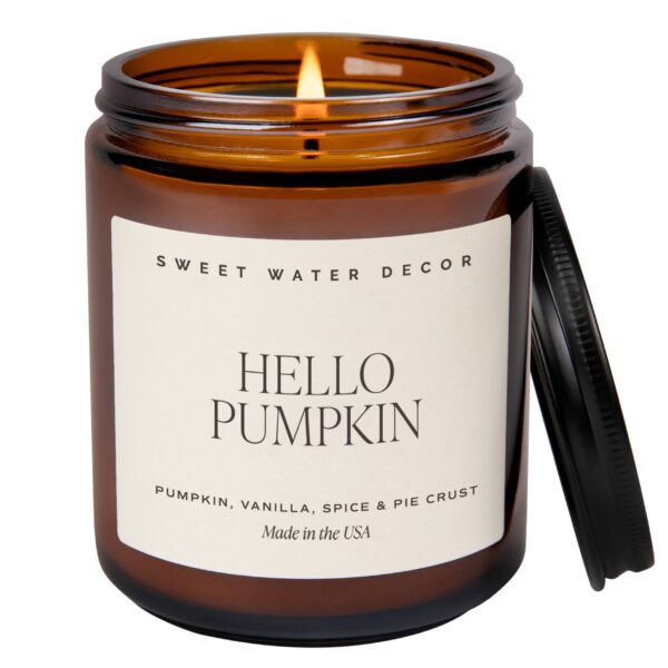 Hello Pumpkin 9 oz Soy Candle - Image 2
