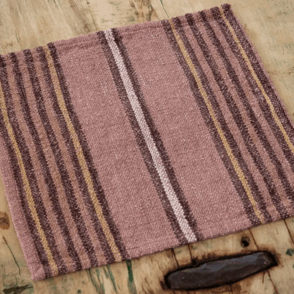 Hollyhock Striped Dishcloth