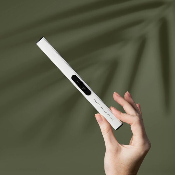 White Rechargeable Electric Lighter - Image 3