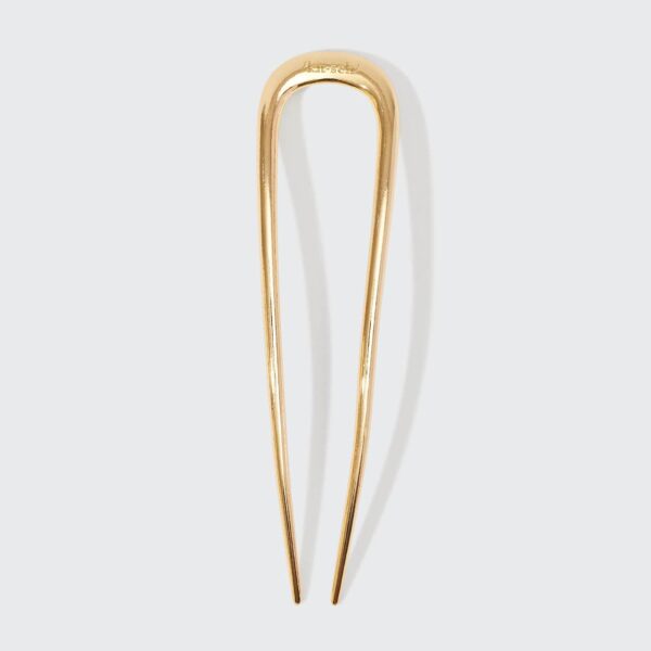 Metal French Hair Pin - Gold - Image 2