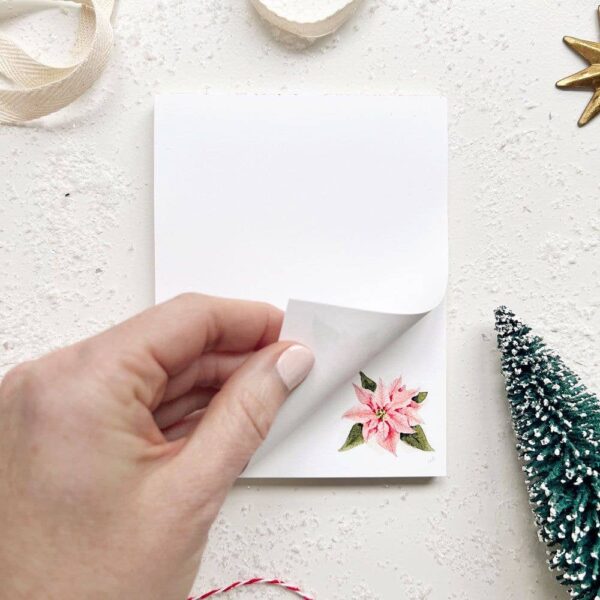 Christmas notepad: Poinsettia - Image 6