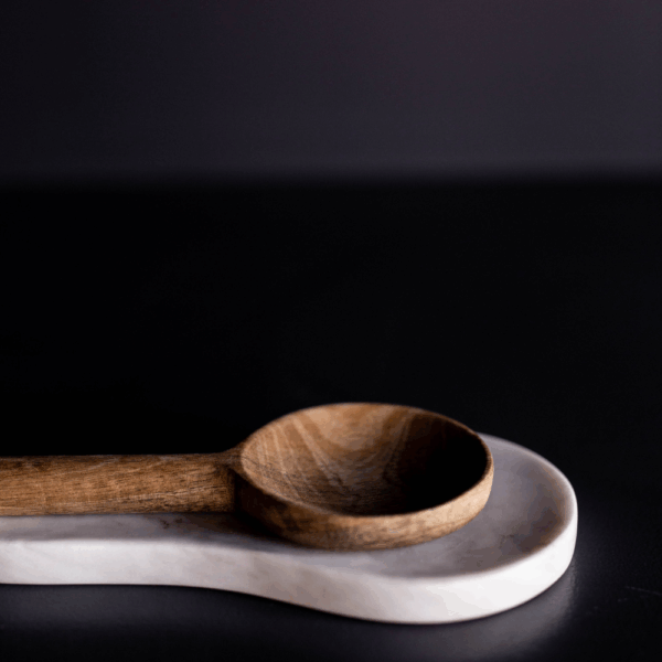 Hand Cut Marble Spoon Rest - Image 3