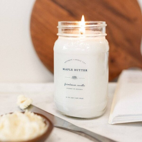 Maple Butter -Mason Jar Candle - Image 2