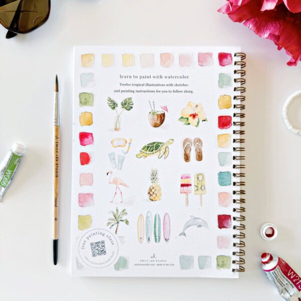Tropical watercolor workbook - Image 6