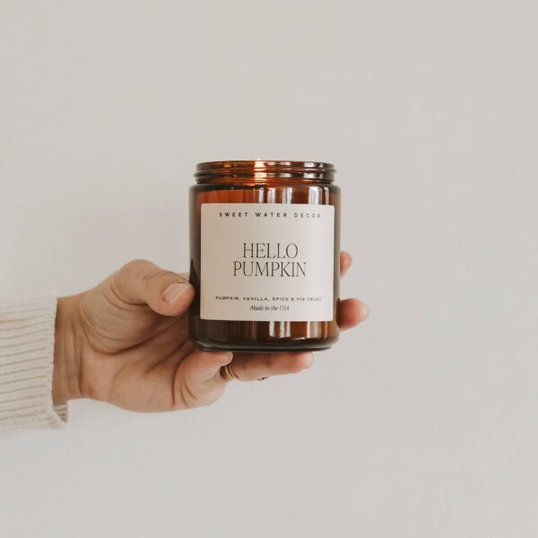 Hello Pumpkin 9 oz Soy Candle - Image 5