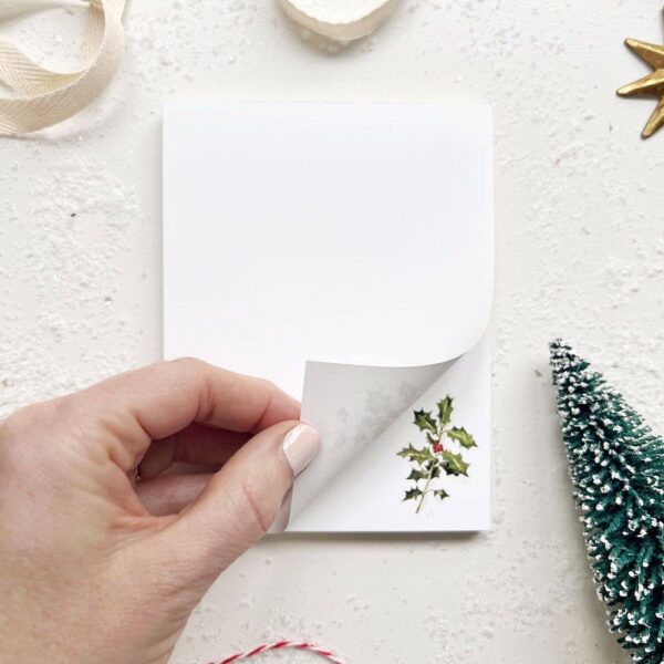 Christmas notepad: Poinsettia - Image 8