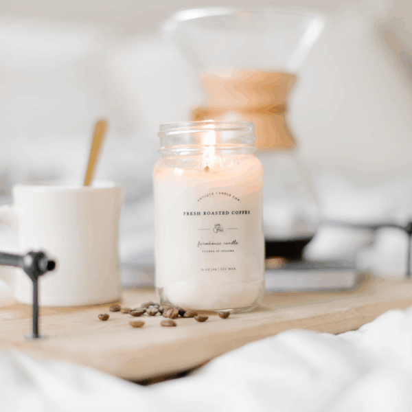 Fresh Roasted Coffee - Mason Jar Candle - Image 2