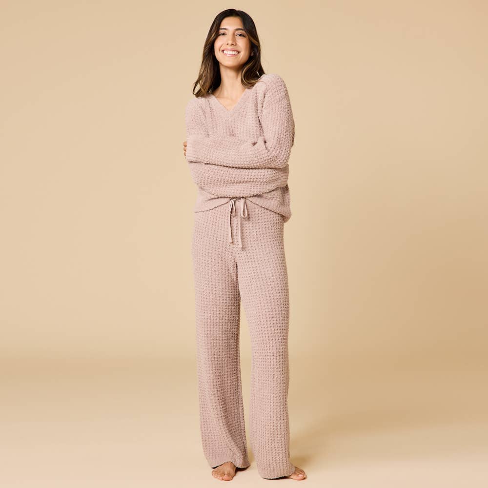 Marshmallow Waffle V-Neck Lounge: Coco, XS