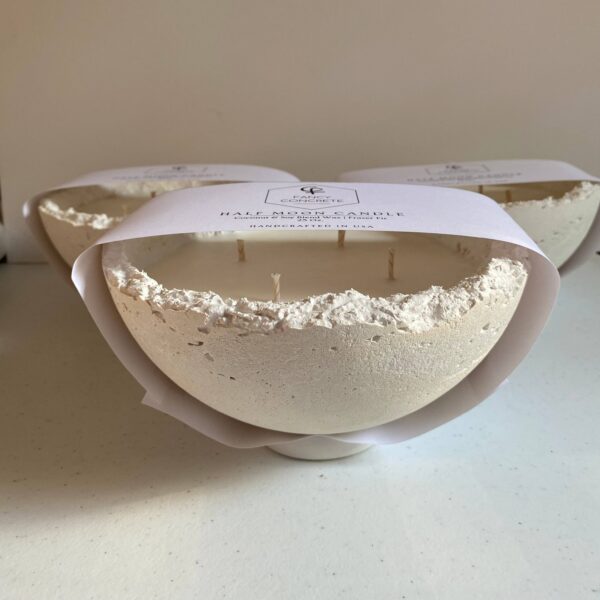 Half Moon Candle | Bowl Candle: White, Velvet Vanilla - Image 5