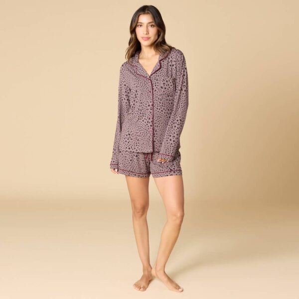 Slim Notch Long Sleeve Short Set: Wild Driftwood, L - Image 6