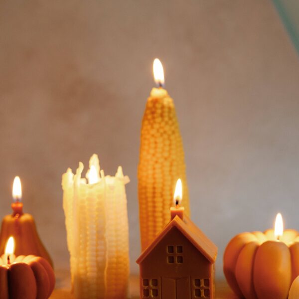 Corn cob pillar candle, 1pc corn, Pumpkin Chai - Image 5