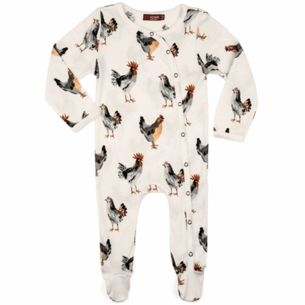 Org Footed Romper Chicken