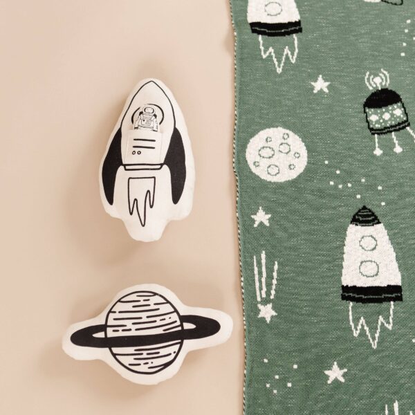 Imani + KIDS by Imani Collective - Rocket + Astronaut Canvas Pillow - Image 3