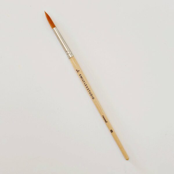Watercolor paintbrush set of five wood brushes - Image 7