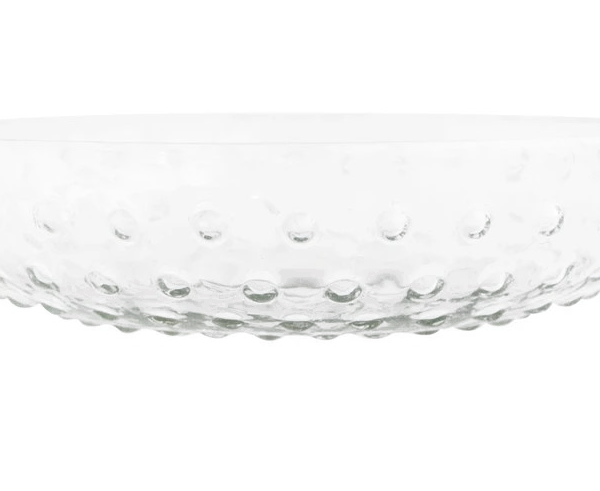 4-1/2 Quart Recycled Glass Hobnail Serving Bowl