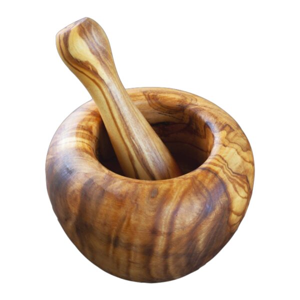 SEGGIANO Mortar Medium with pestle Olive Wood Handcrafted - Image 2