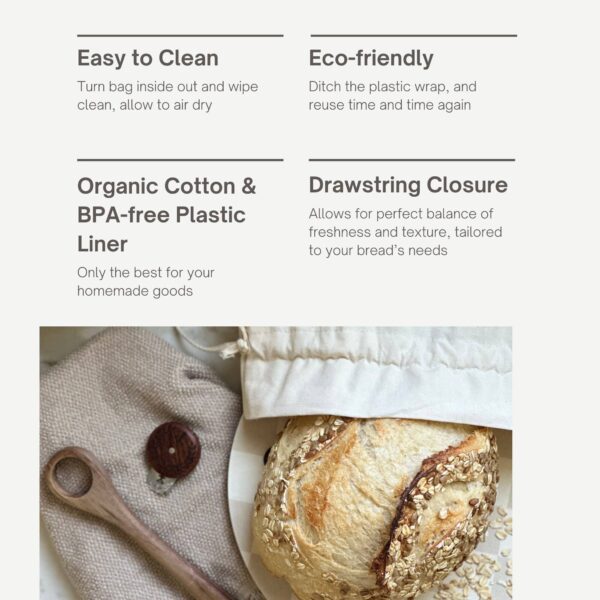 Reusable Bread Bag, Sourdough Storage and Tools, Bread Box: In My Sourdough Era - Image 5
