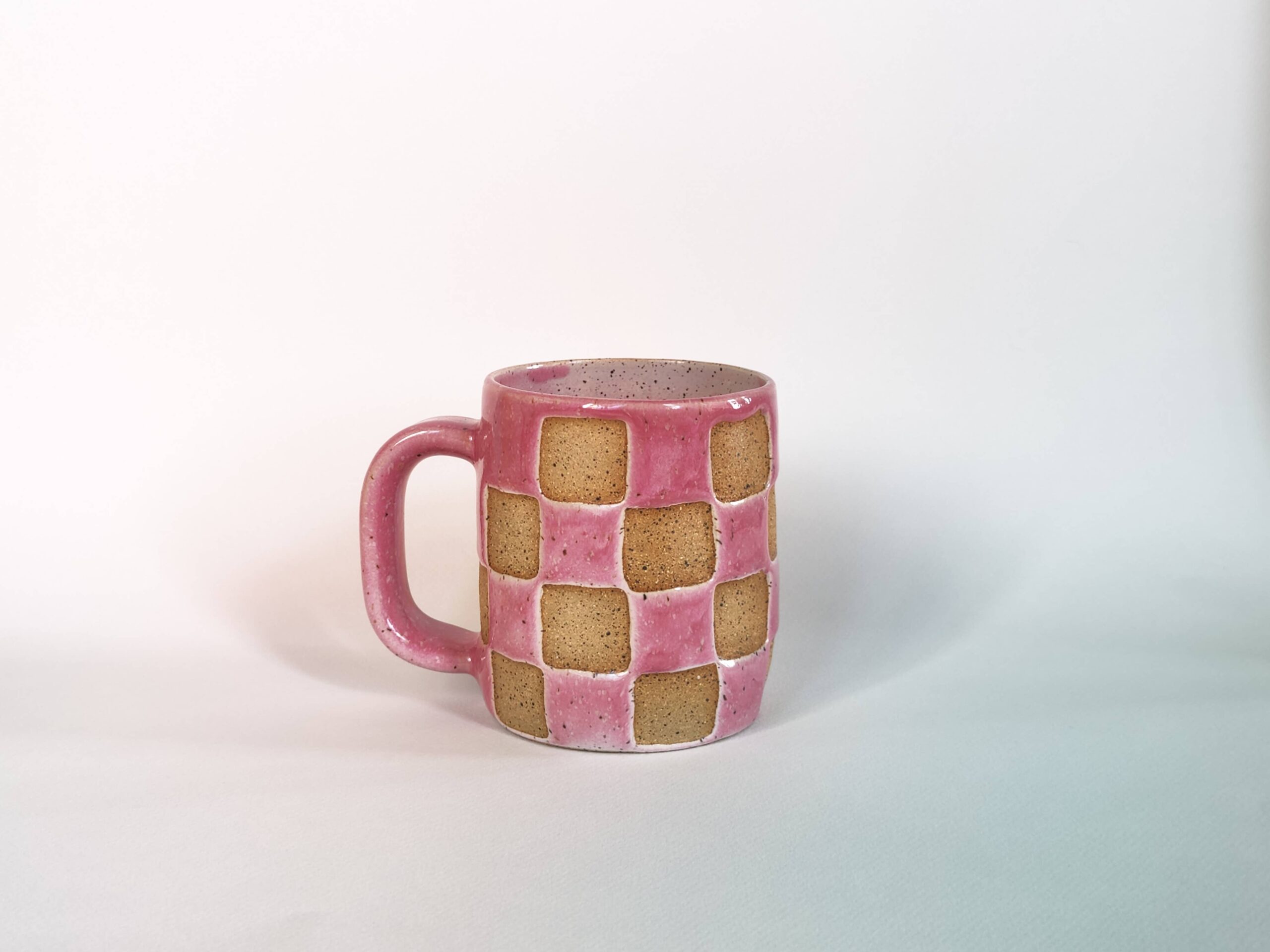 Osso Ceramics - Checkerboard Mug in Glossy Pink - Image 6