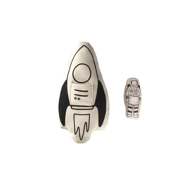 Imani + KIDS by Imani Collective - Rocket + Astronaut Canvas Pillow - Image 2