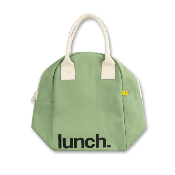 Fluf - Zipper Lunch Bag - ‘Lunch’ Moss - Image 4