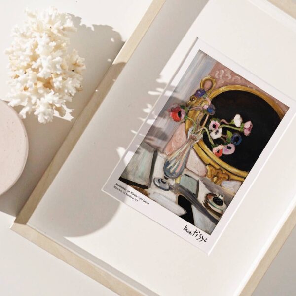 Sugar & Canvas - Henri Matisse Anémones Au Miroir Noir Art Print M148 - Image 6
