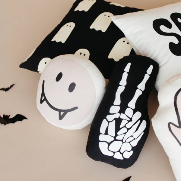 Imani + KIDS by Imani Collective - Skeleton peace sign pillow - Image 2