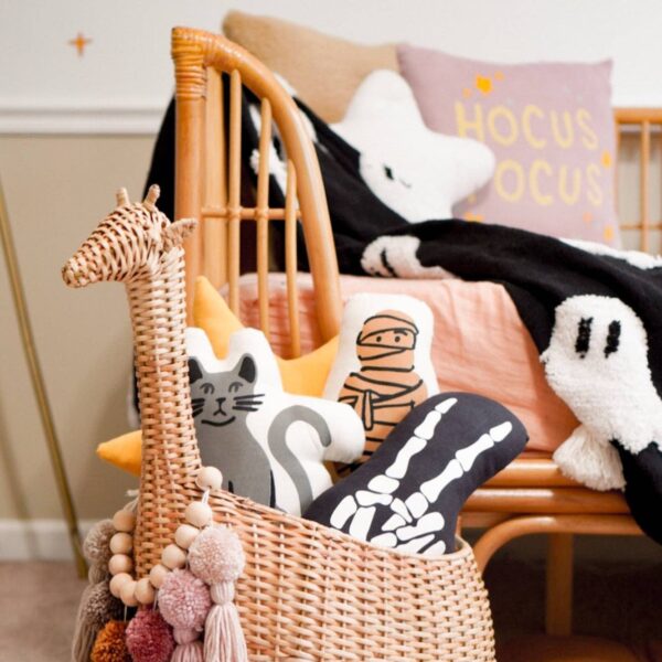 Imani + KIDS by Imani Collective - Skeleton peace sign pillow - Image 8