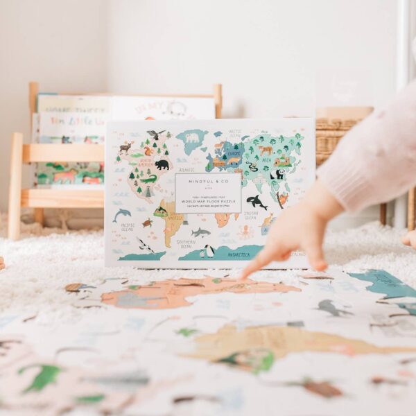 Mindful and Co Kids USA - World Map Floor Puzzle - Image 4